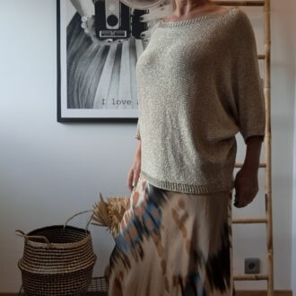 Pull oversize maille irisée