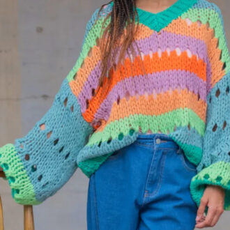 Pull femme en grosse maille