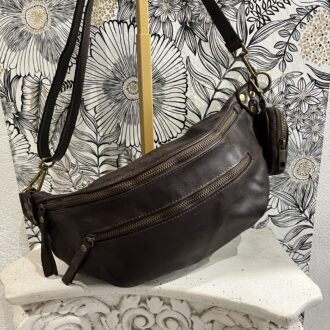 Sac Banane Cuir Italien GENUINE LEATHER