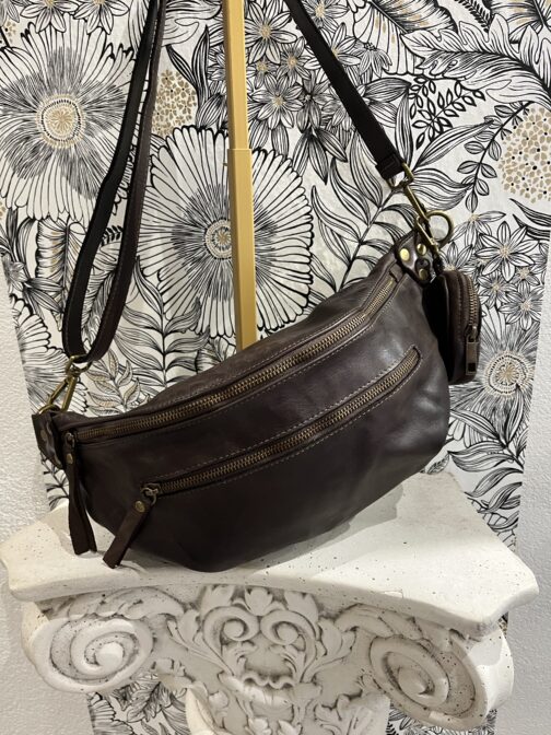 Sac Banane Cuir Italien GENUINE LEATHER
