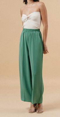 Pantalon fluide vert