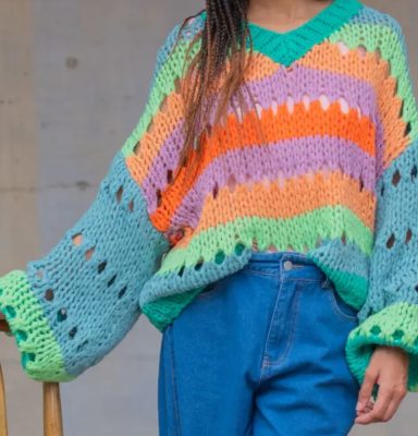 Pull femme en grosse maille